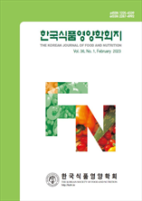 한국식품영양학회지 표지